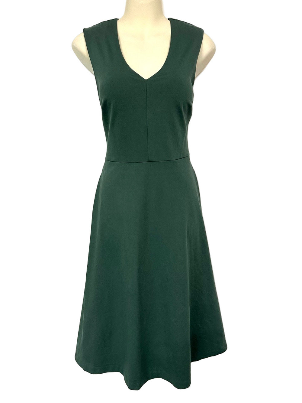 RW&Co Spruce Green Fit Flare Jersey Dress Medium Office Career Everyday